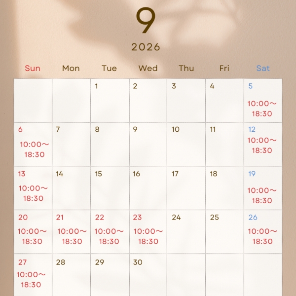 9月カレンダー